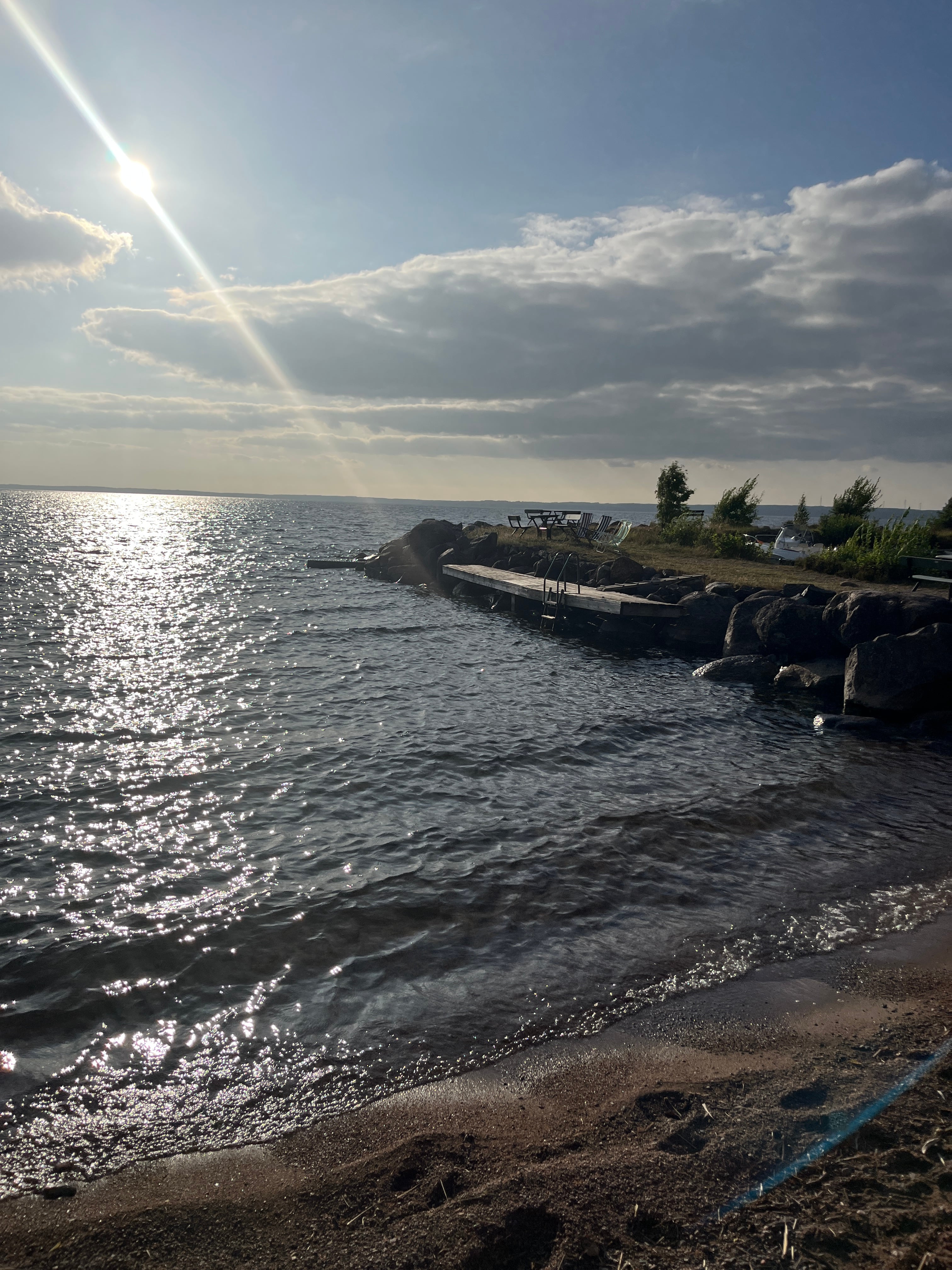 Paddling på sjön Unden i kvällssol